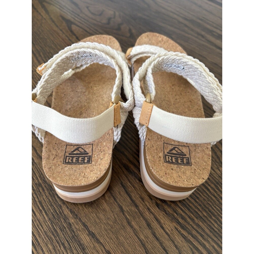 Reef Cushion Rem Hi Sandals Women 9 Slingback Whisper White Beach Travel - Picture 4 of 7